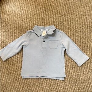 Janie and Jack Light Gray Polo Shirt Soft Cotton Blend